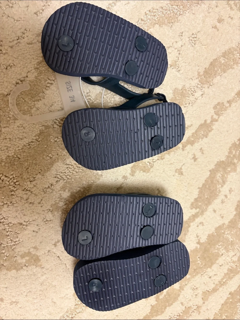 2 sets! Kids Navy and Yellow Flip Flops - Comfortable Summer Sandals